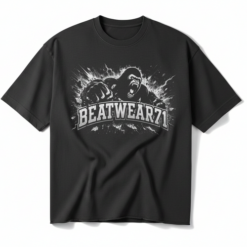BEATWEAR71 Streetwear T-Shirt schwarzes Urban HipHop Graphic Tee