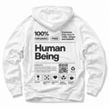 Human Being Hoodie – Nachhaltiger Unisex Kapuzenpullover mit Statement-Print - Beatwear 71