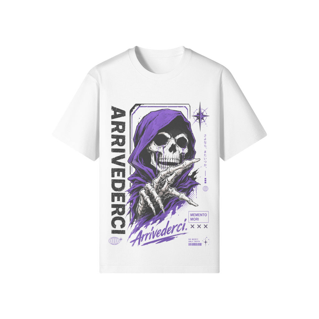 Purple Grim Reaper Gothic Streetwear Shirt mit Skull Design