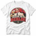 Weißes Berlin T-Shirt mit Vintage Motiv HIER IST BERLIN und Berliner Skyline
