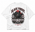 Black Forest Respect The Locals T-Shirt Design mit Auerhahn im Schwarzwald Vintage College Style