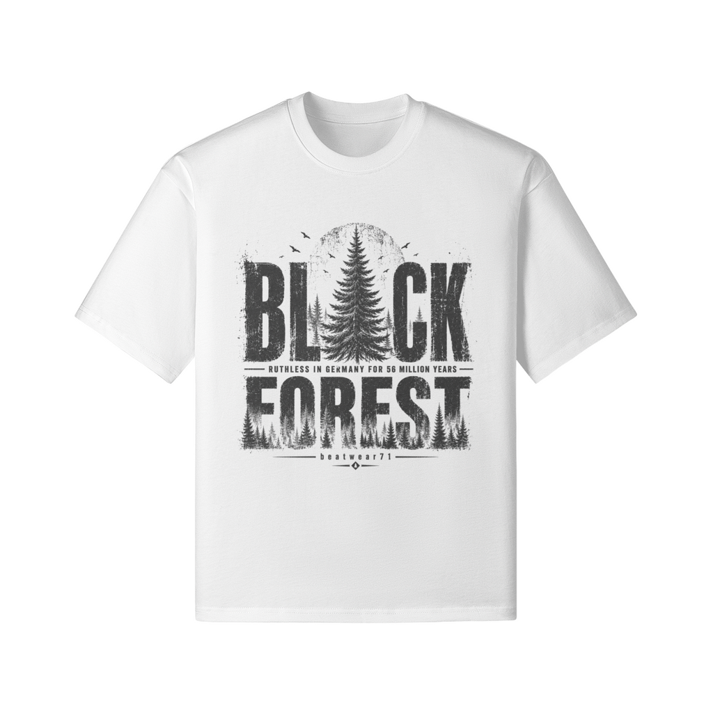Black Forest Vintage T-Shirt with distressed forest graphic