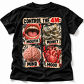 CONTROL THE 4M Graphic T-Shirt mit Grunge-Collage und Streetwear-Print