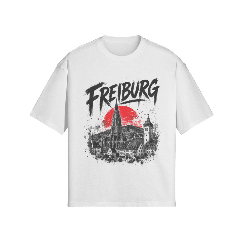 Freiburg Skyline T-Shirt mit Freiburger Münster im urbanen Streetwear Design