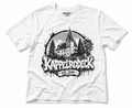 Weißes Kappelrodeck Streetwear T-Shirt mit Schlossmotiv im Vintage Graffiti Stil