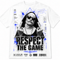 Respect The Game Streetwear Shirt mit rebellischer Nonne im Grunge-Style auf weißem T-Shirt