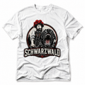 Schwarzwald T-Shirt „Black Forest“ – Vintage Bollenhut & Hund