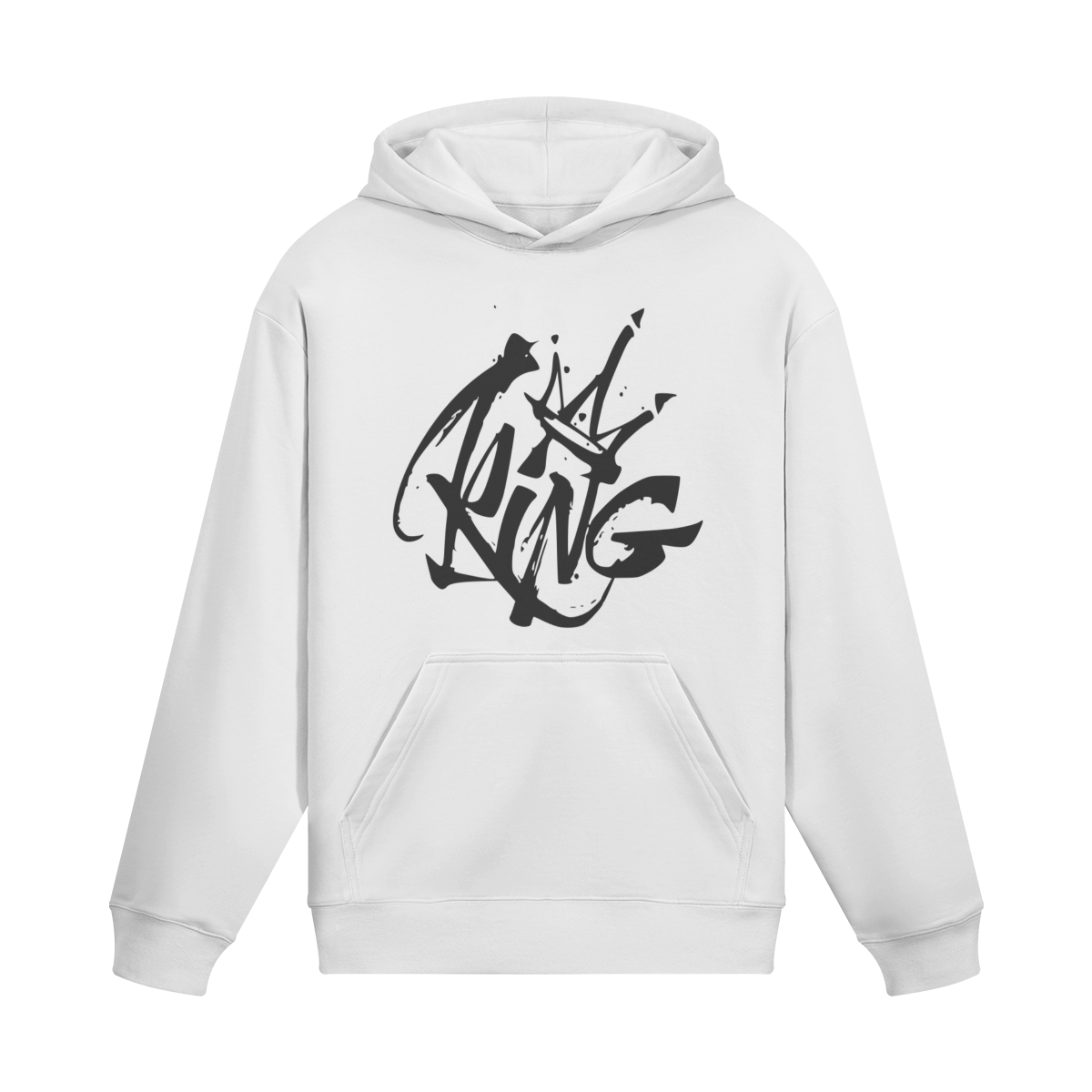 Oversized Streetwear Hoodie „King“ – Graffiti Crown Unisex - Beatwear 71