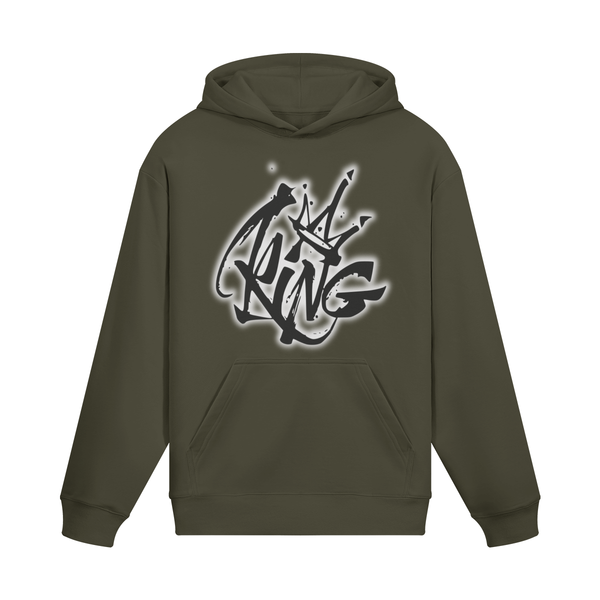 Oversized Streetwear Hoodie „King“ – Graffiti Crown Unisex - Beatwear 71