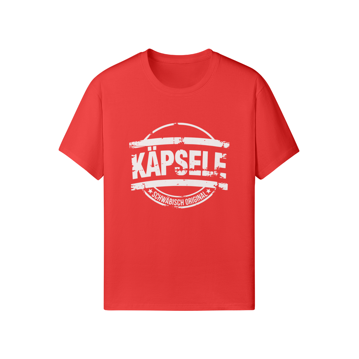 T-Shirt mit Aufdruck "Käpsele - Schwäbisch Original im Stempel-Design
