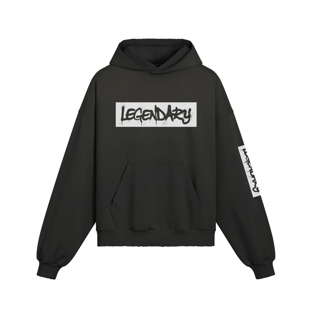 legendary hoodie schwarz oversized graffiti print streetwear hoodie herren damen
