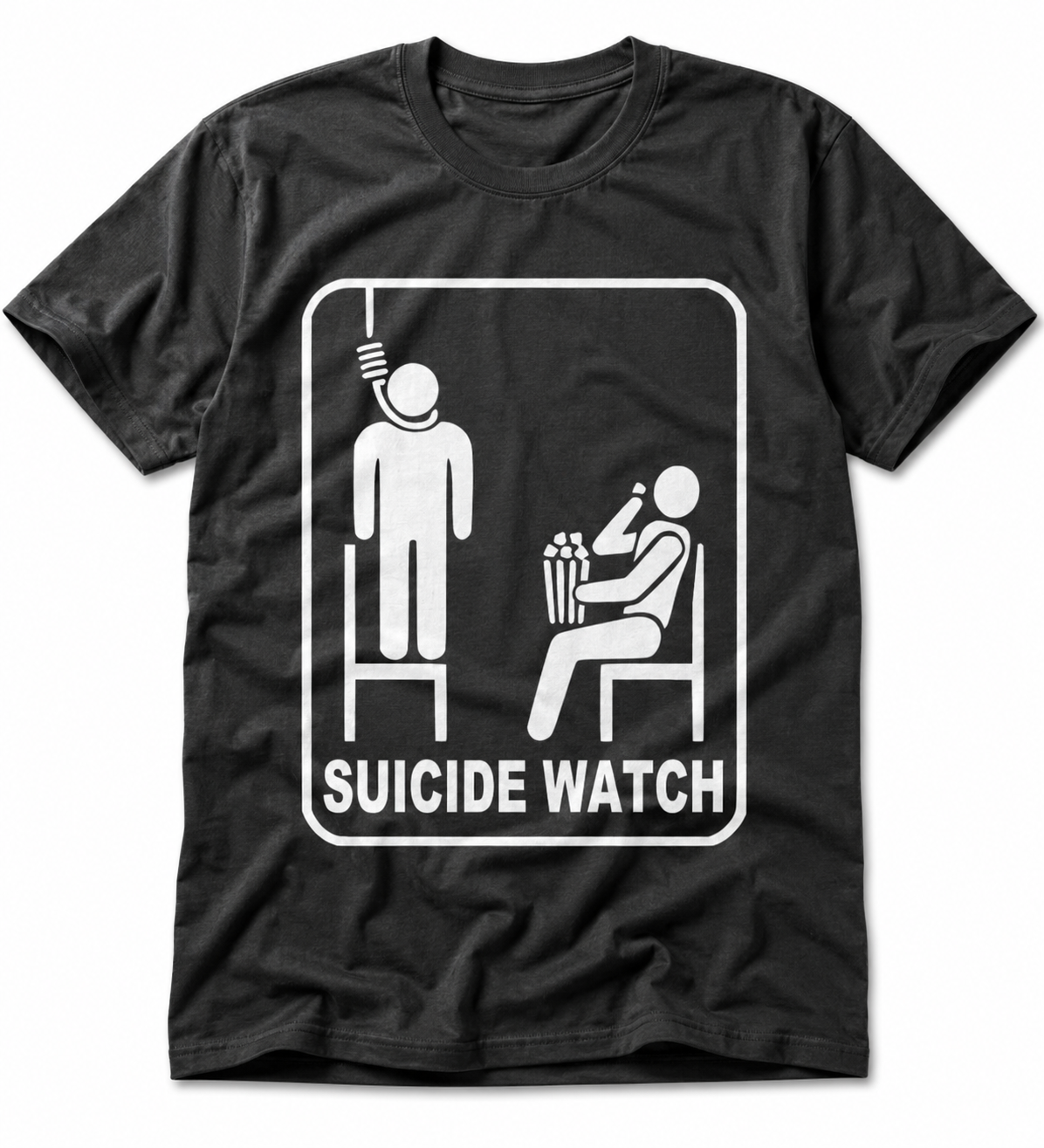 Dark Art T-Shirt: "Suicide Watch" - Provokantes Statement - Unisex - Beatwear 71