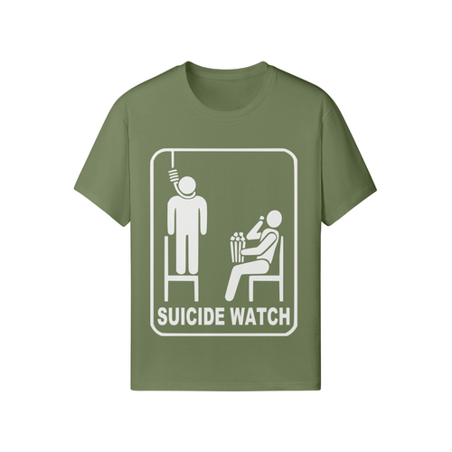 Dark Art T-Shirt: "Suicide Watch" - Provokantes Statement - Unisex - Beatwear 71