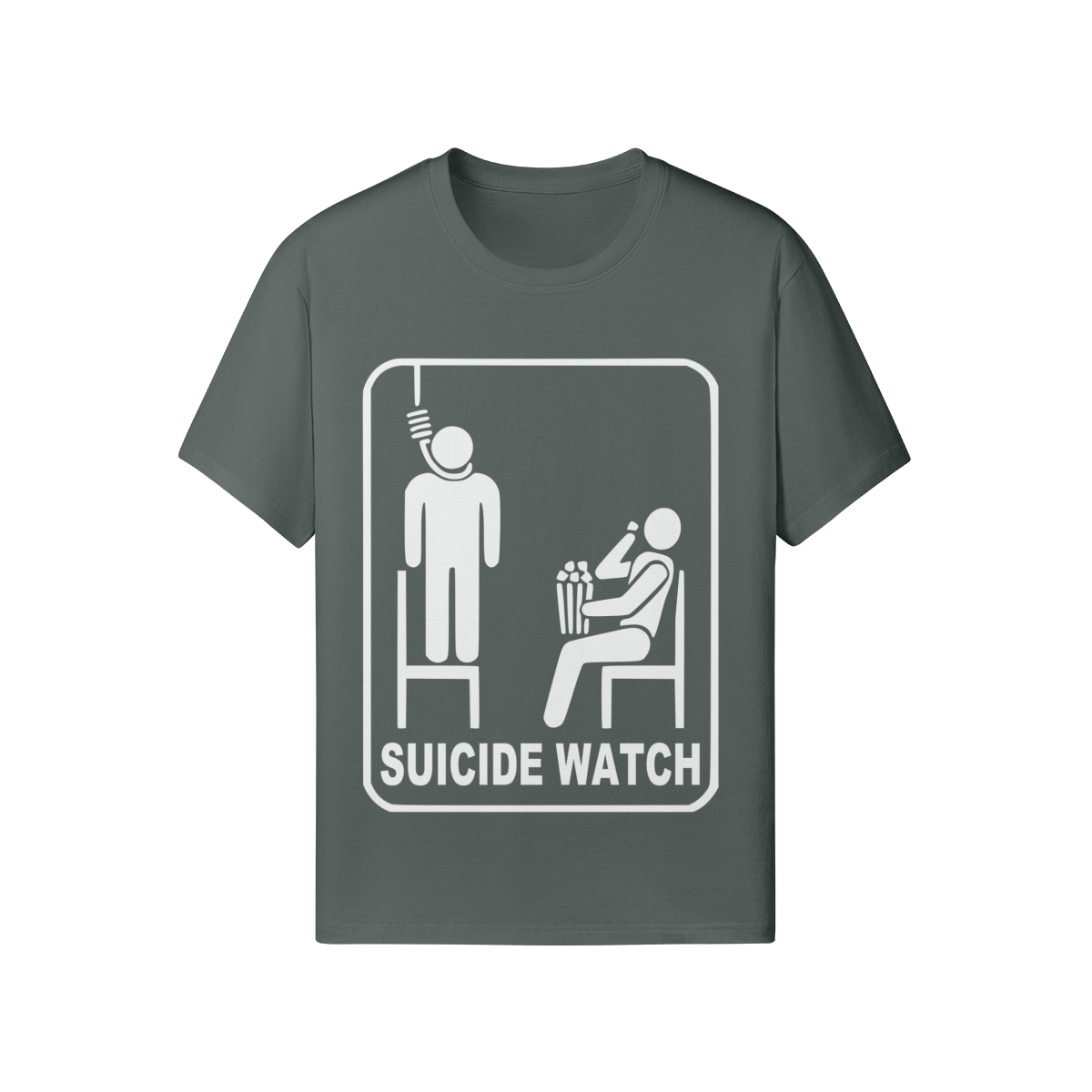 Dark Art T-Shirt: "Suicide Watch" - Provokantes Statement - Unisex - Beatwear 71