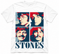 Vintage Pop Art Rockmusik T-Shirt mit satirischem Retro-Banddesign im Stil der 1960er Jahre